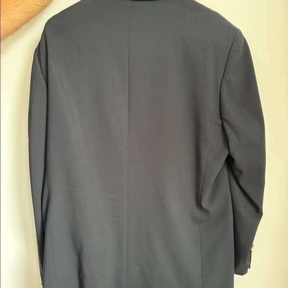 Mazzoni Navy Blue Blazer, 100% wool shell, 42R, Italian fabric with gold buttons - Picture 4 of 8